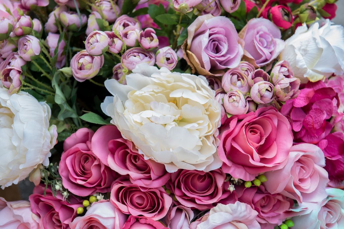 stupendo mazzo di fiori al mercato