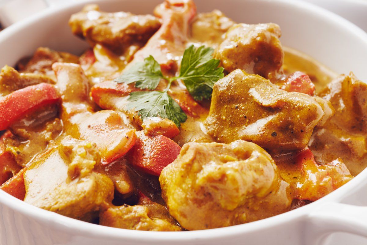 Pollo ai legumi e curcuma