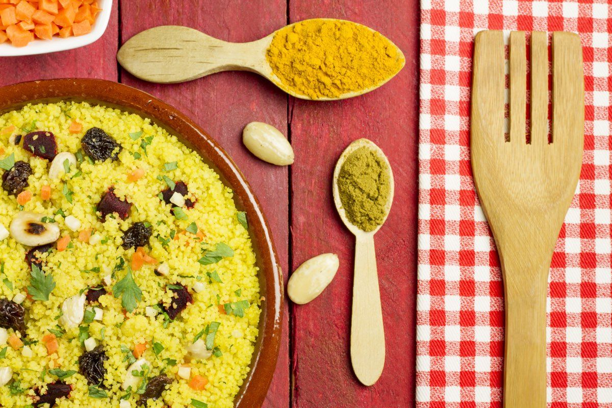 cuscus con la curcuma e le verdure