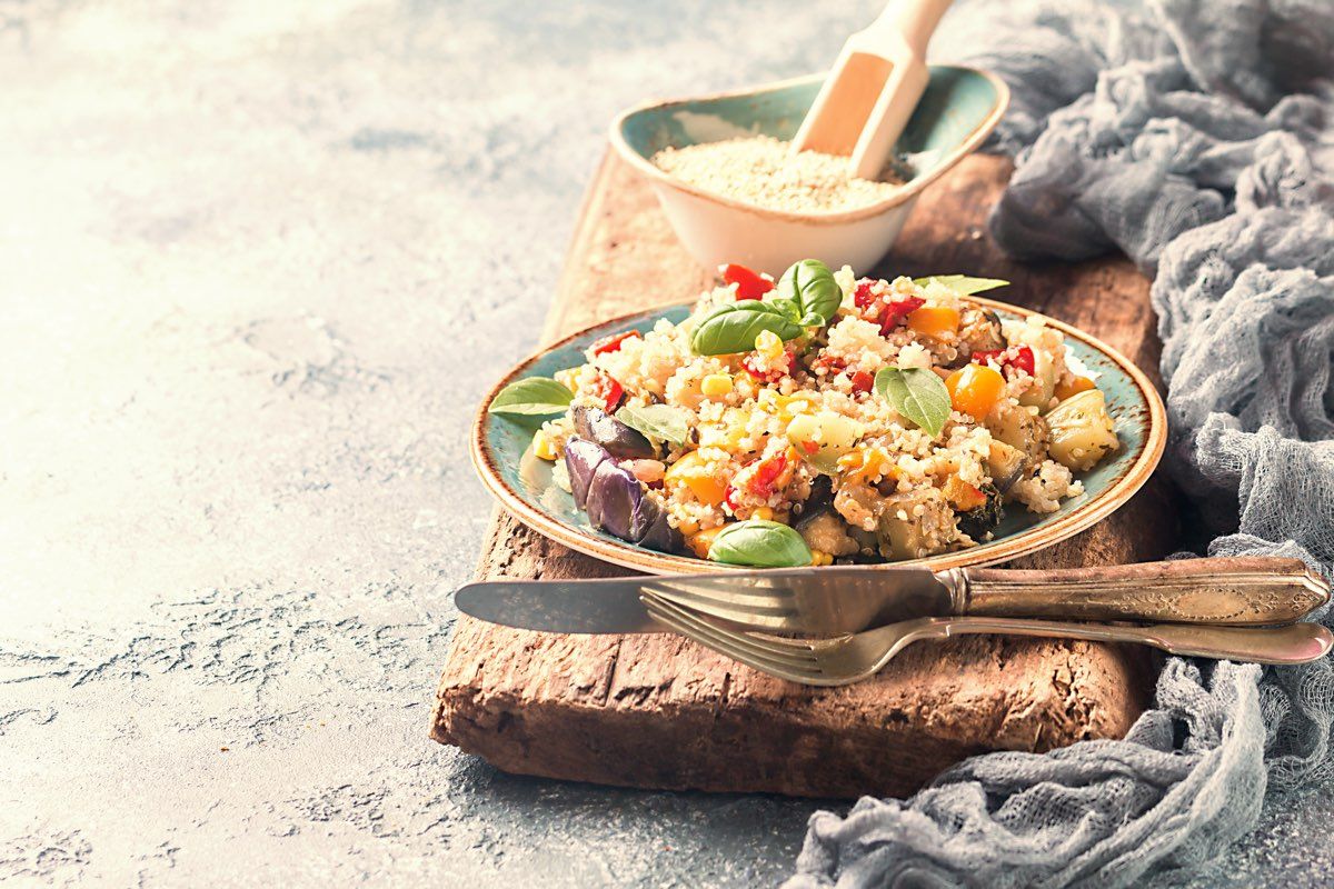 quinoa carciofi e verdure