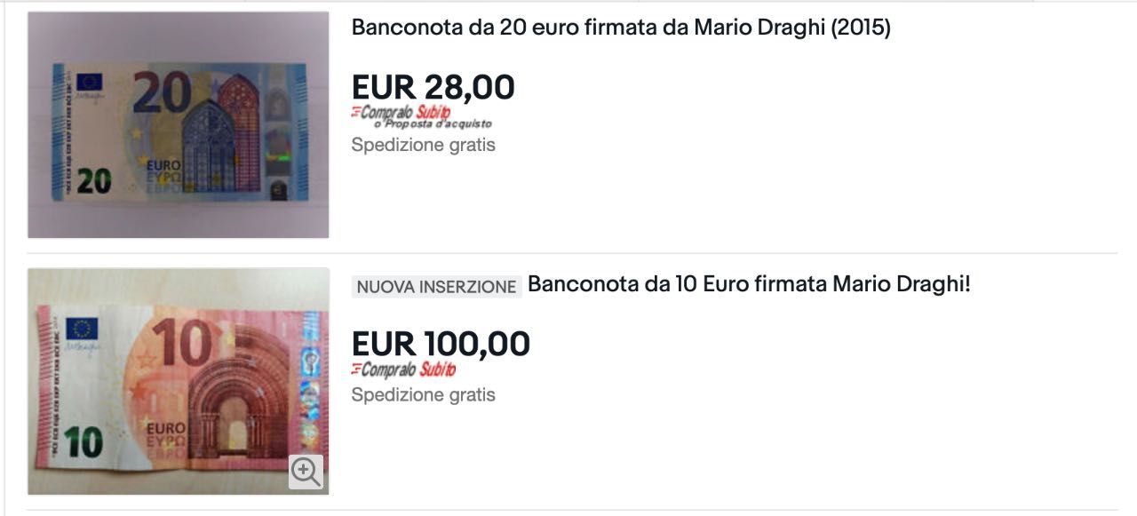 vendita banconote