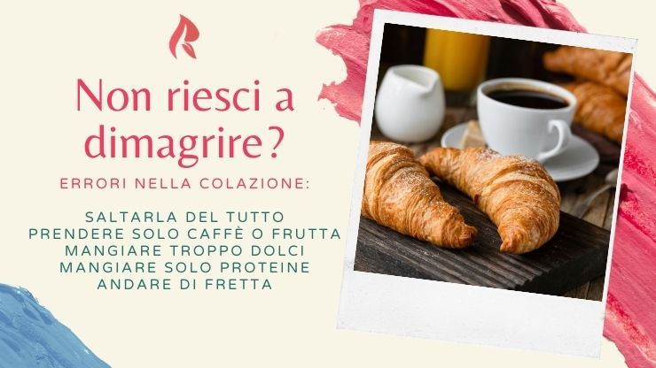 infografica non riesci a dimagrire colazione