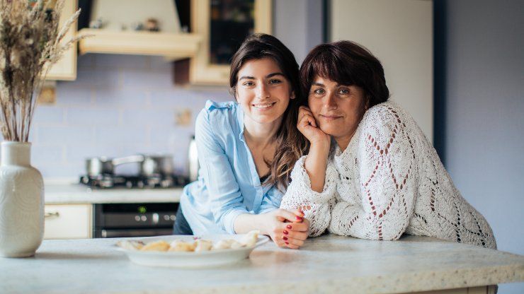 festa della mamma con figlia