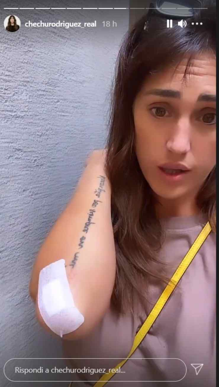 Cecilia Rodriguez incidente in bici
