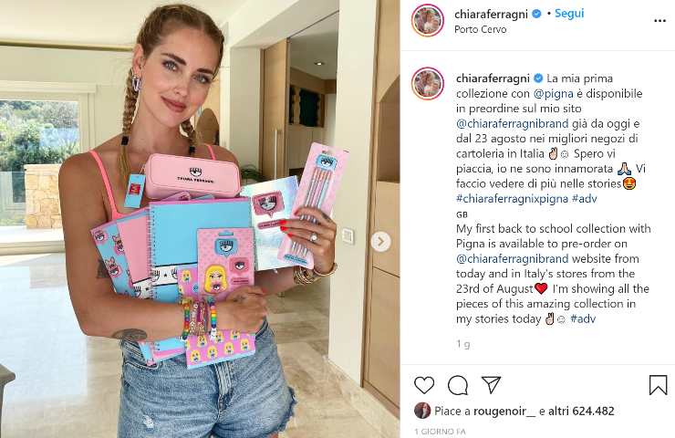 La linea scuola griffata Chiara Ferragni