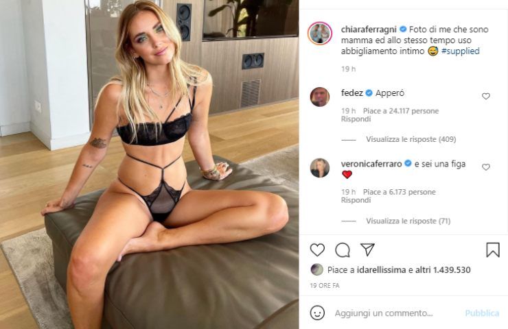 Chiara Ferragni in lingerie