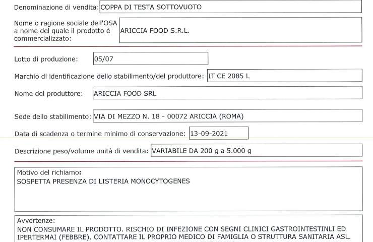 richiamo coppa di testa