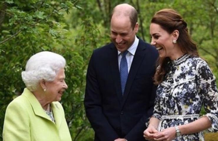 William e Kate con la Regina Elisabetta