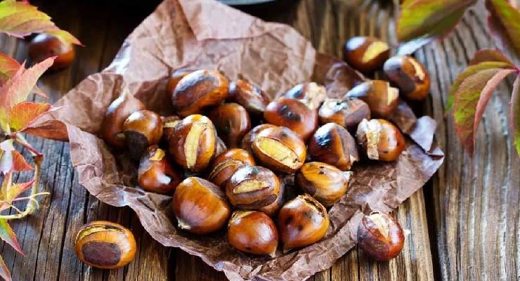 Castagne al forno trucco chef Barbieri