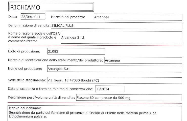 integratore richiamo