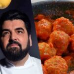 Cannavacciuolo e le polpette in collage fotografico