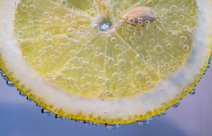 Scorza di limone in acqua