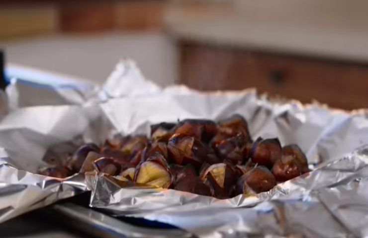 Castagne al cartoccio