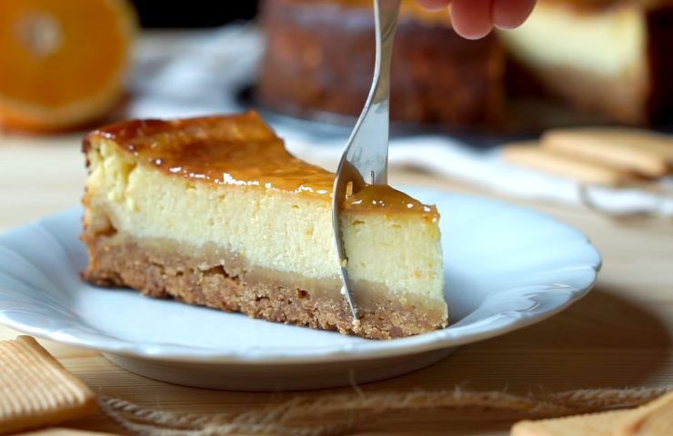 Cheesecake ricotta e arancia al forno