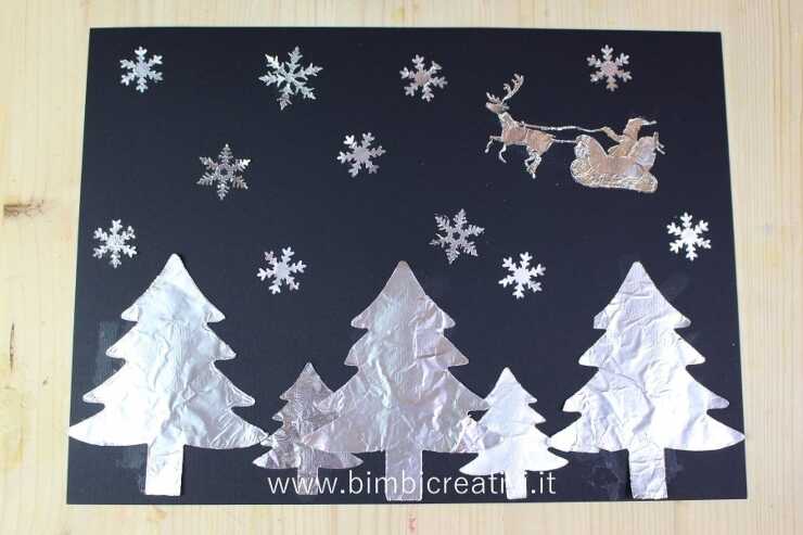 carta stagnola decorazioni natalizie