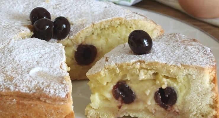 Torta pasticciotto crema e amarene