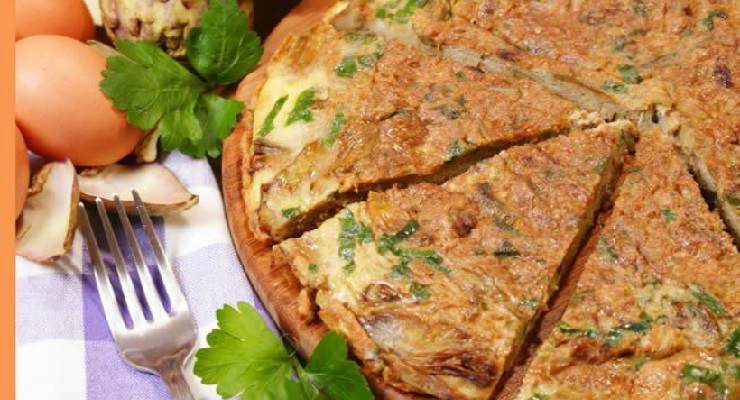 Frittata di carciofi al forno