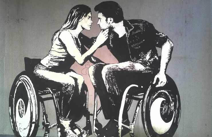 Giovani innamorati con disabilità