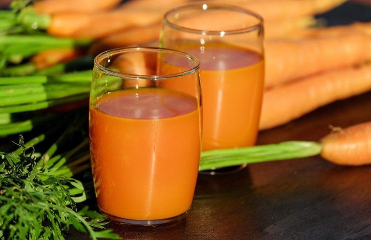 Succo di carote, ideale per la salute
