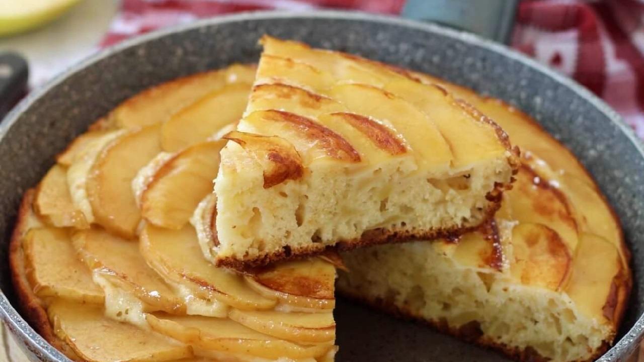 Torta di mele in padella 100 calorie