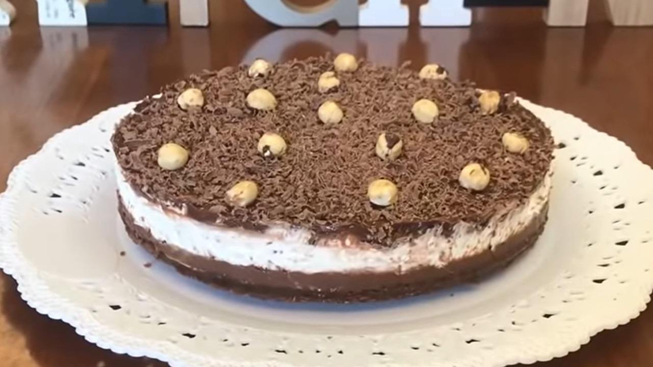 Torta noci e nutella senza cottura