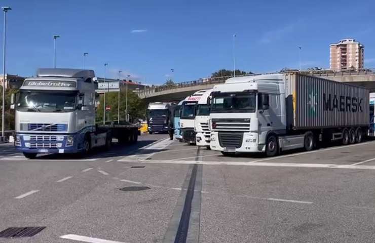 Camion in protesta