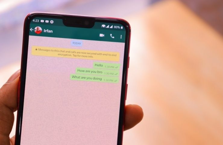 Conversazione di Whatsapp aperta