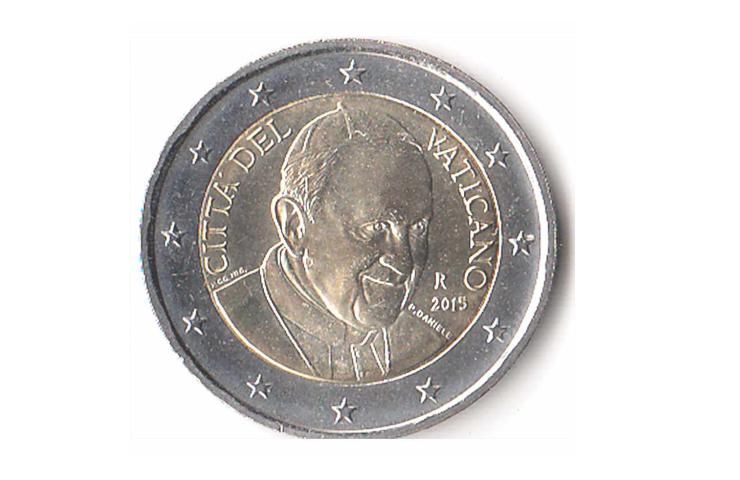 Due euro con Papa Francesco