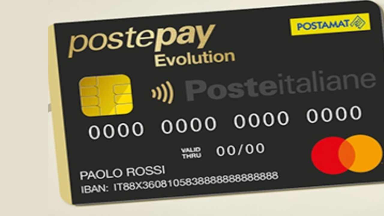 Esempio di carta PostePay