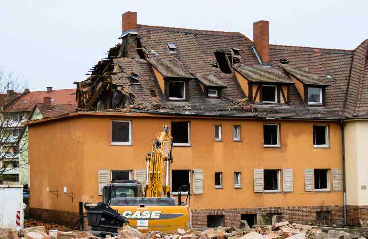 Immobile distrutto da un disastro naturale