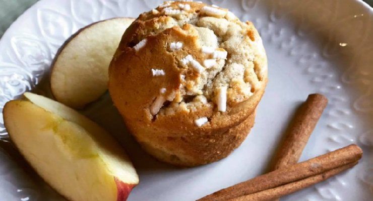 Muffin alle mele con uvetta e cannella 150 calorie