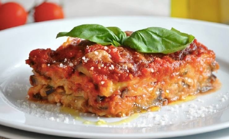 Parmigiana di patate e melanzane light 230 calorie