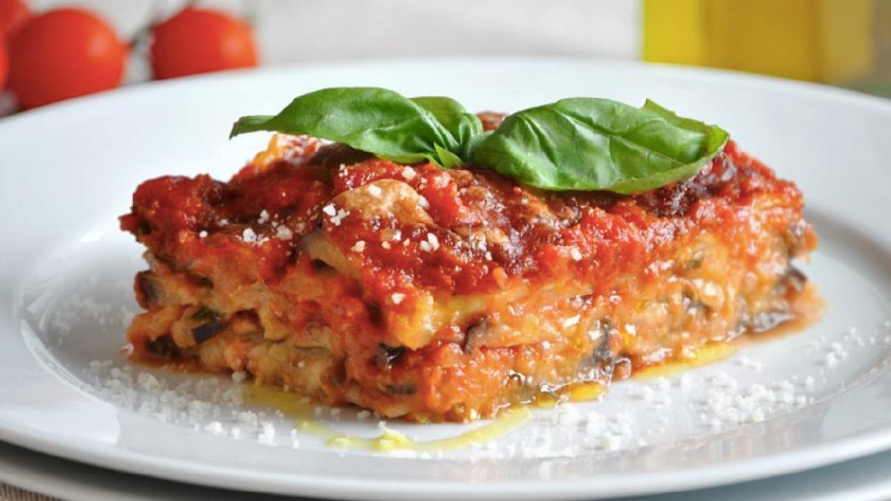 Parmigiana di patate e melanzane light 230 calorie