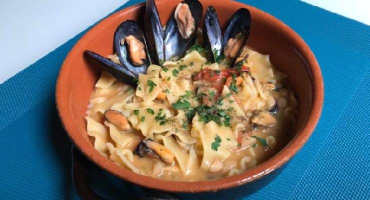 Pasta con cozze e fagioli cremosa Cannavacciuolo