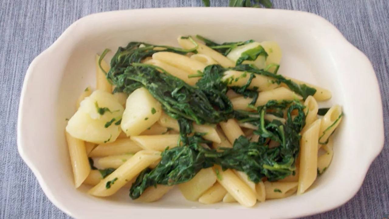 Pasta rucola e patate semplice saporita