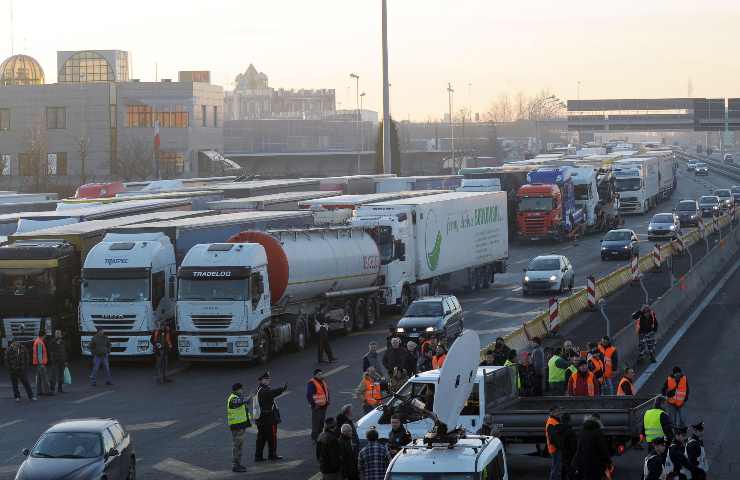 Protesta degli autotrasportatori