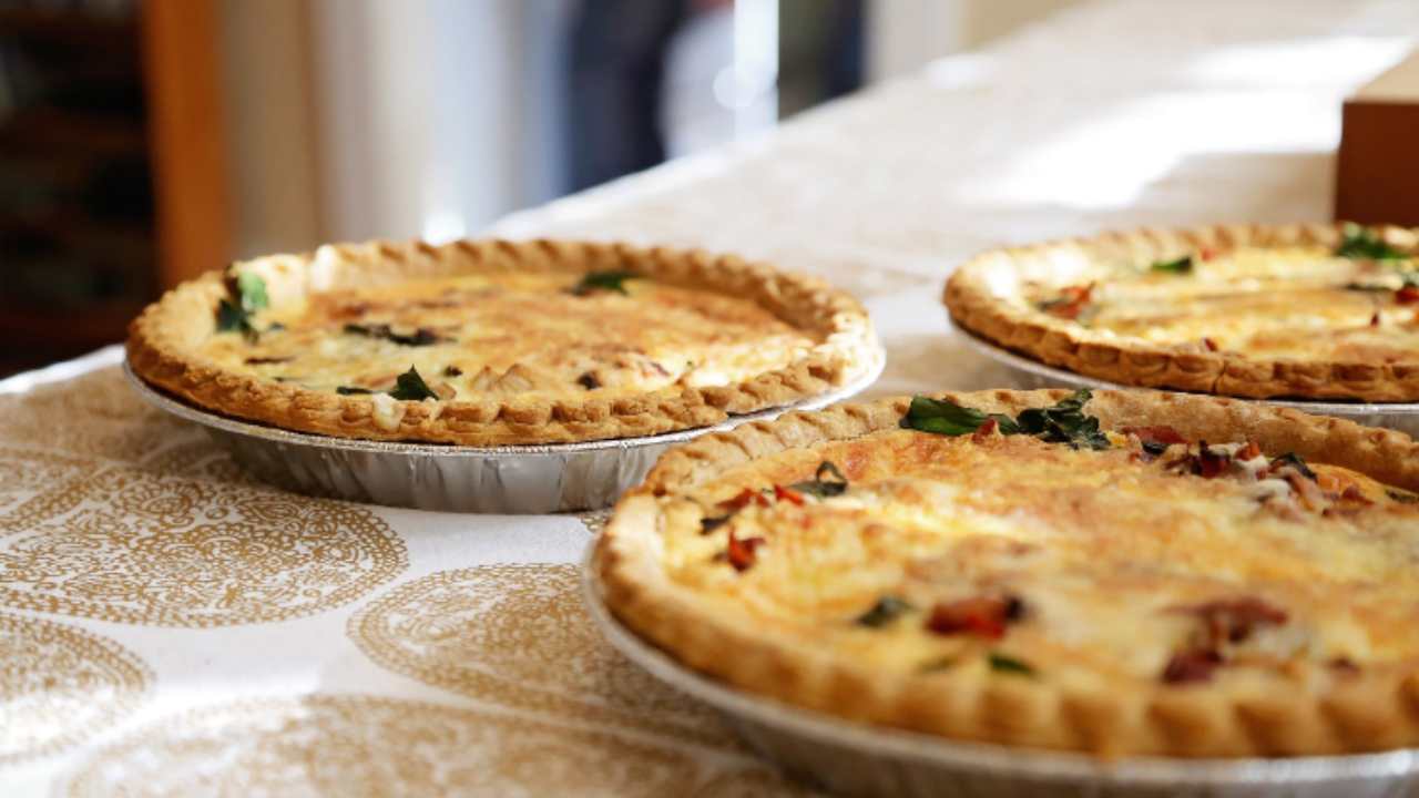 Quiche spinaci funghi