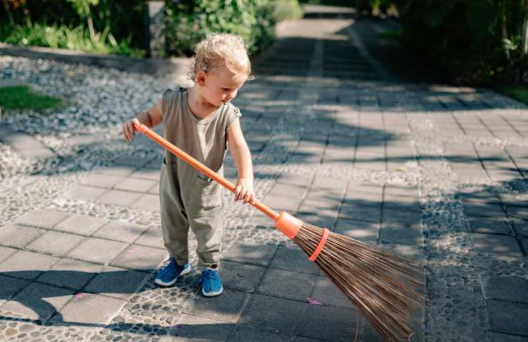 Eliminare sporco dal giardino