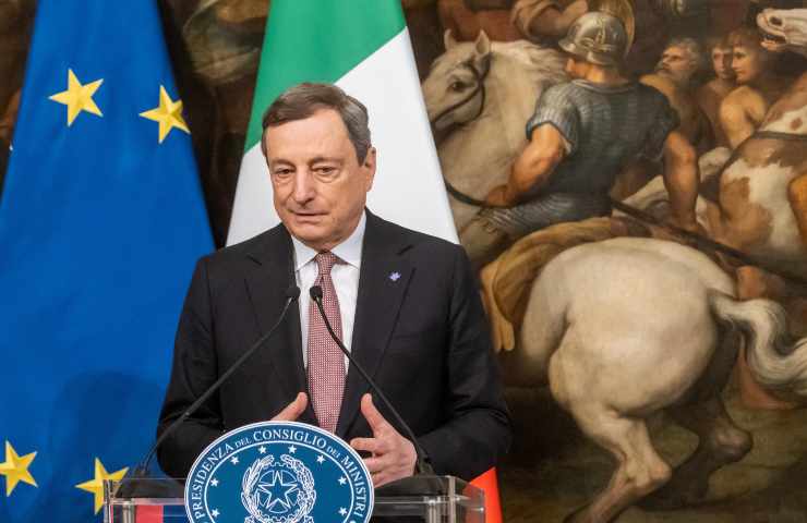 Il primo ministro Mario Draghi