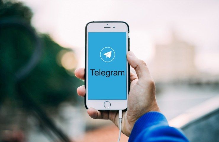 La schermata di accesso a Telegram