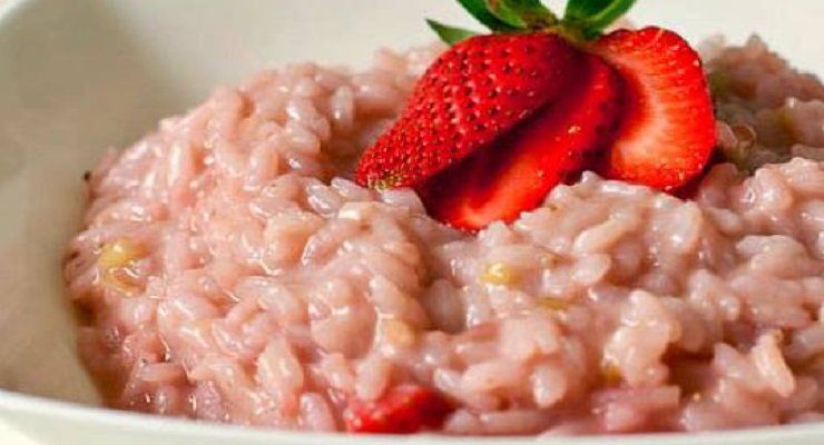 Risotto alle fragole vegano