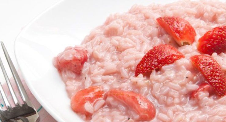 Risotto alle fragole vegano