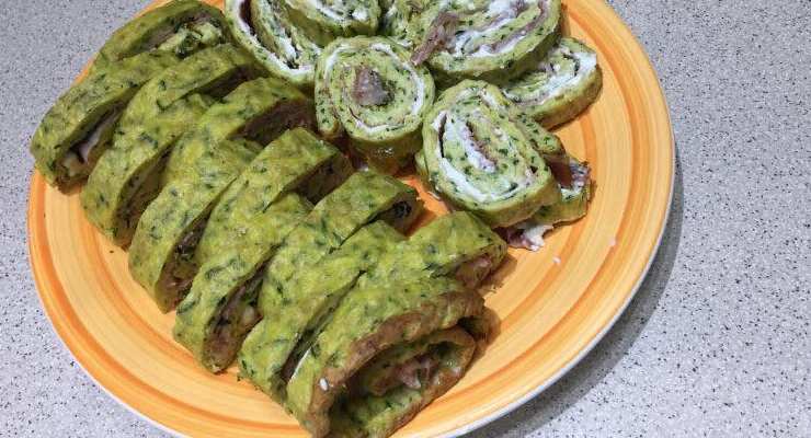 Rotolo di zucchine ripieno di verdure 140 calorie