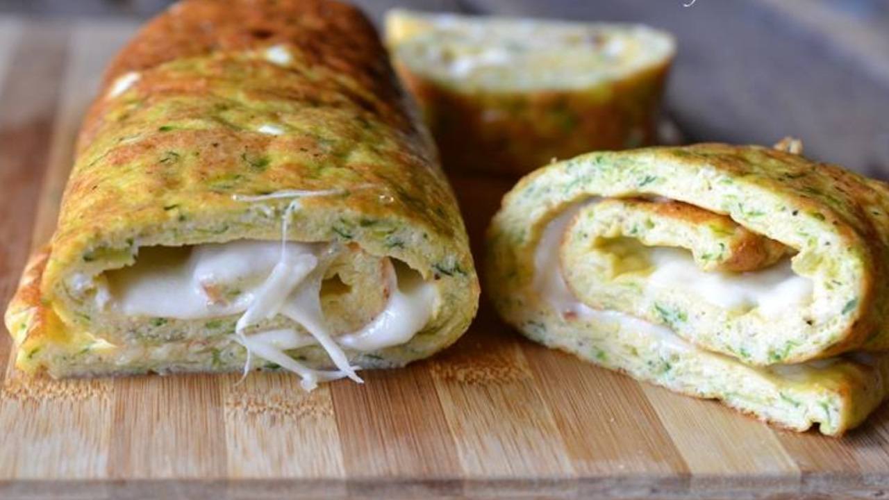 Rotolo di zucchine ripieno di verdure 140 calorie