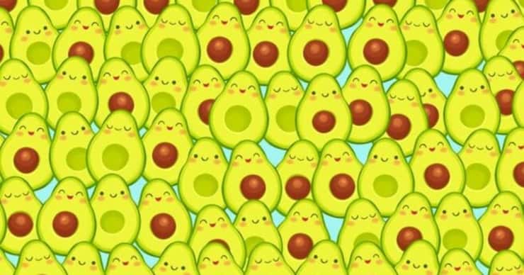 Il test visivo intrigante: trova il particolare che distingue l'avocado dagli altri