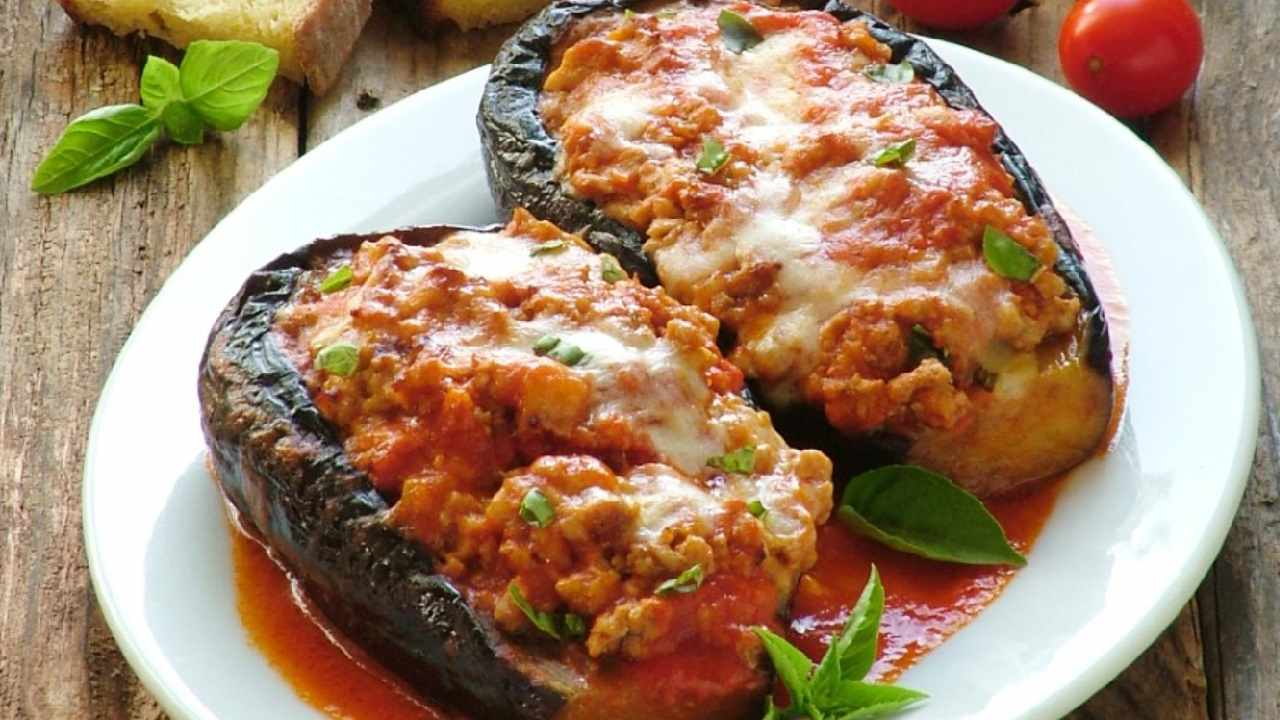 Melanzane ripiene alla caprese 150 calorie