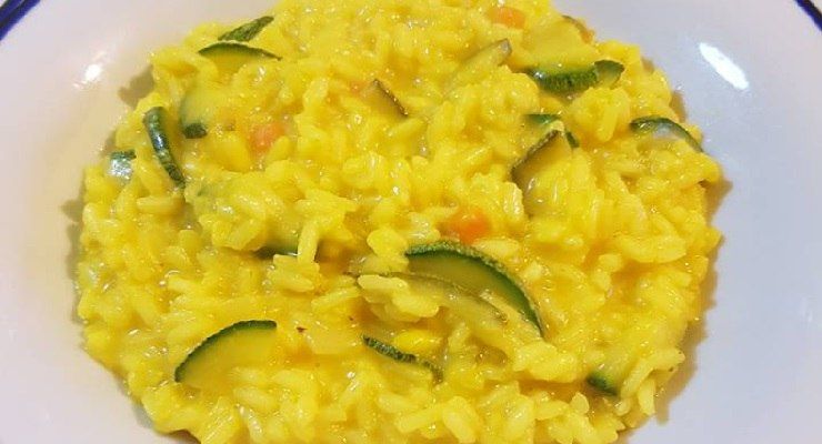 Risotto con zafferano e zucchine