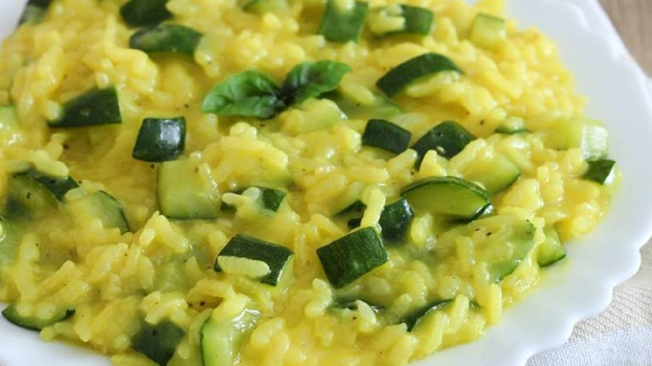 Risotto con zafferano e zucchine