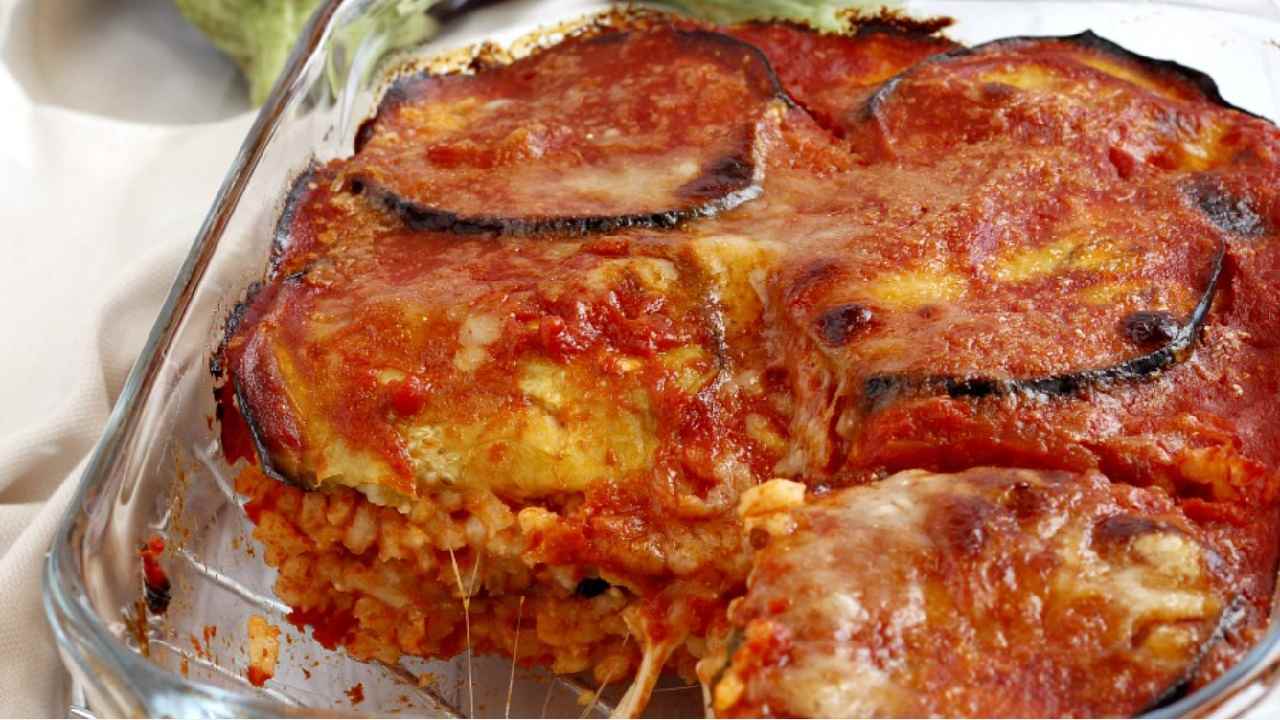 Timballo di riso alla parmigiana light 370 calorie