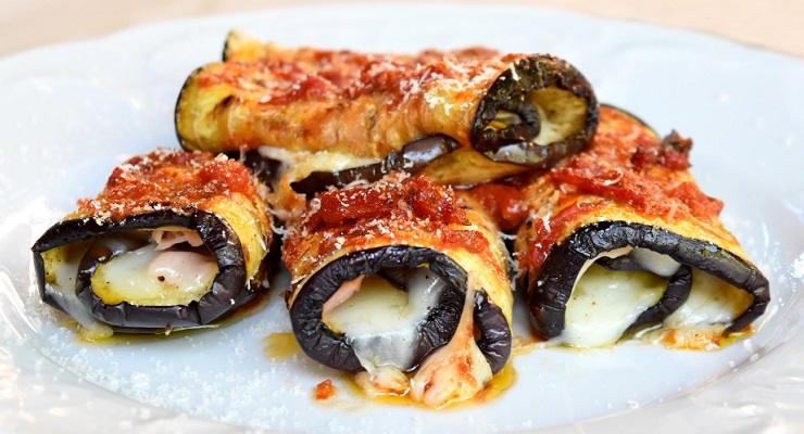 Involtini di melanzane al pomodoro light